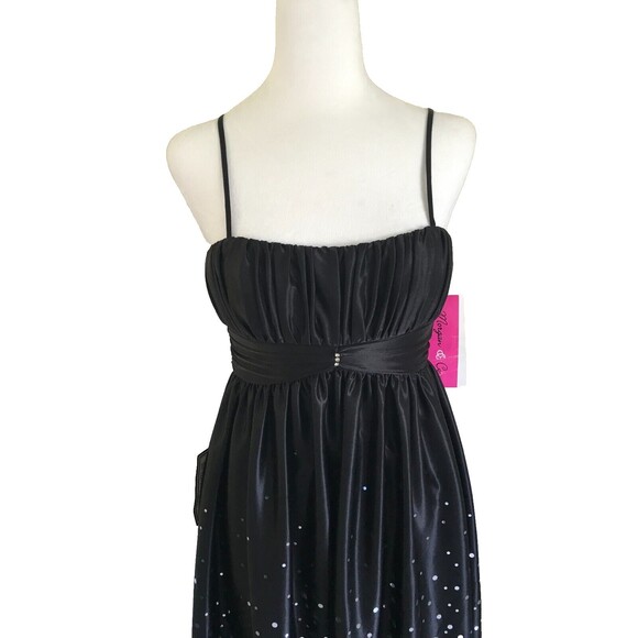 New Morgan & Co Black Short Dress Silver Dot Sequins Size Small - Picture 6 of 9